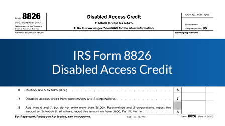 IRS form 8826: Disabled Access Credit