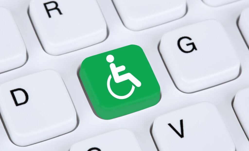 accessibility icon on the keyboard