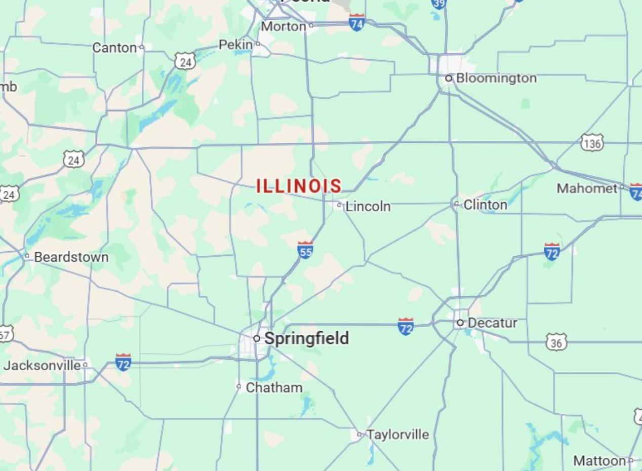 Illinois state map Illinois state map