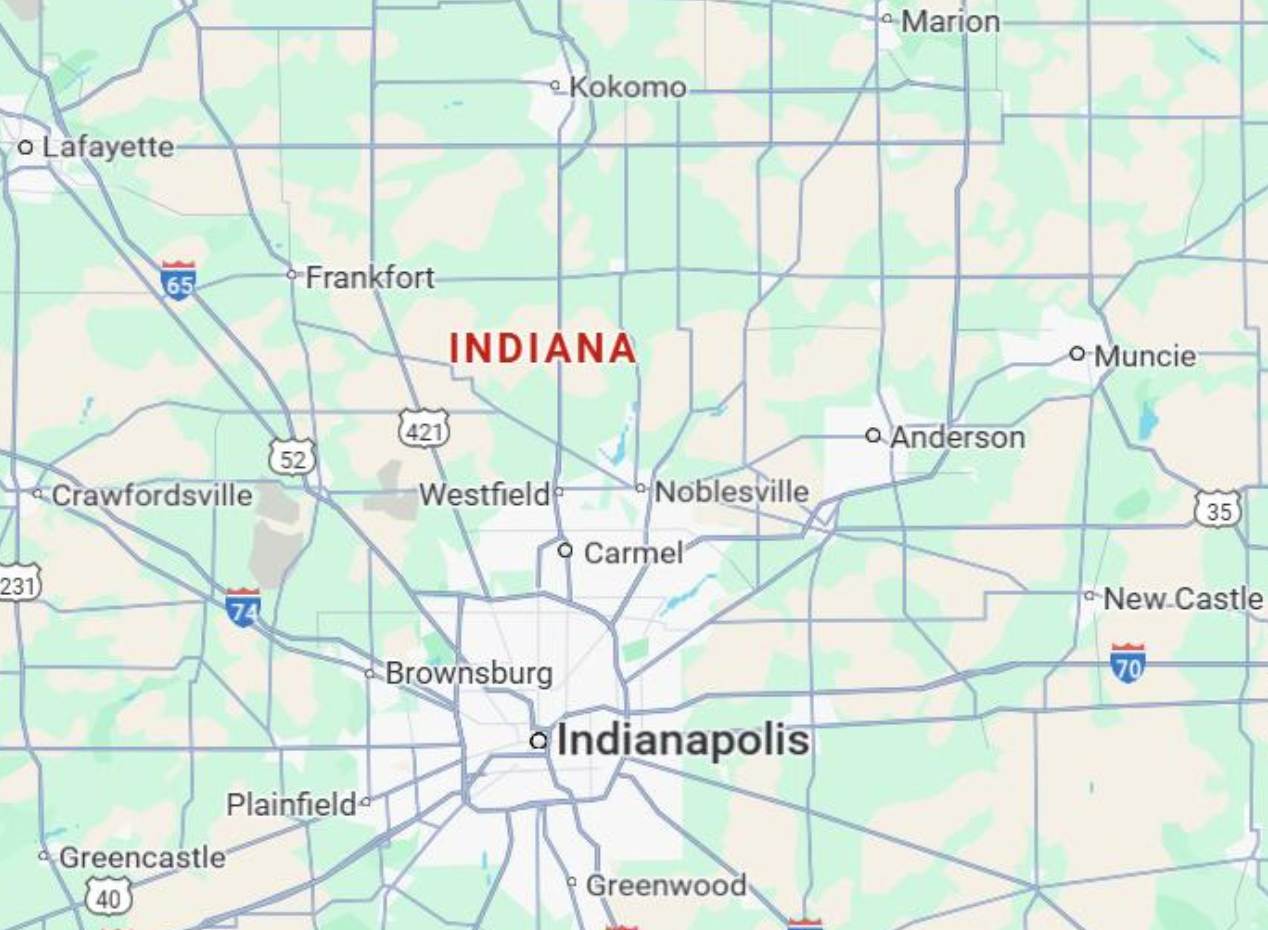 Indiana state map Indiana state map