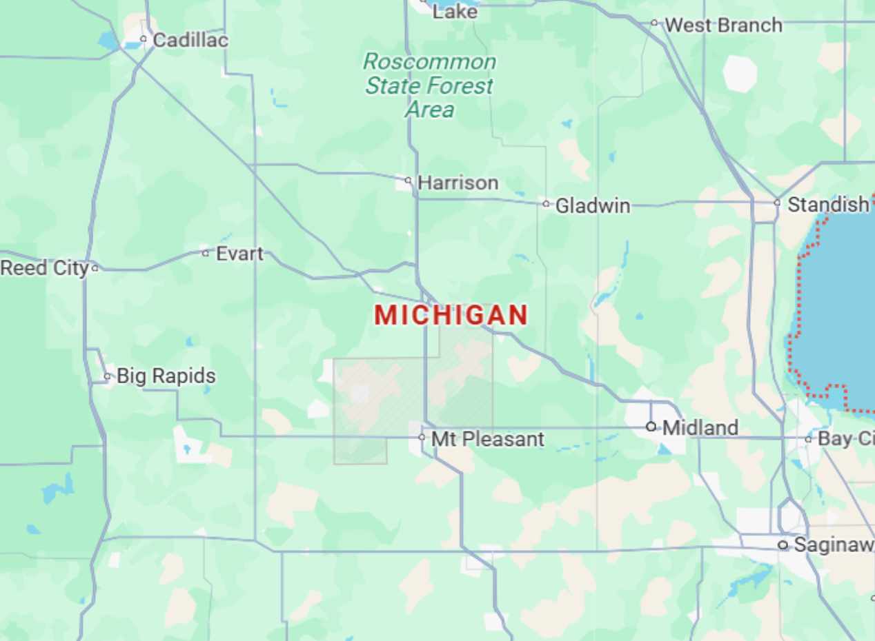 Michigan Michigan state map