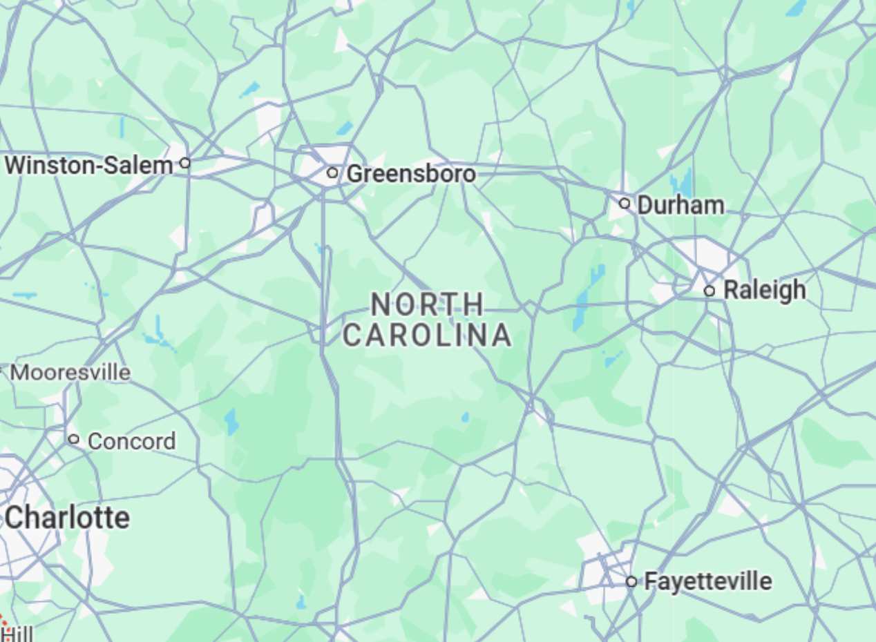 North Carolina North Carolina state map