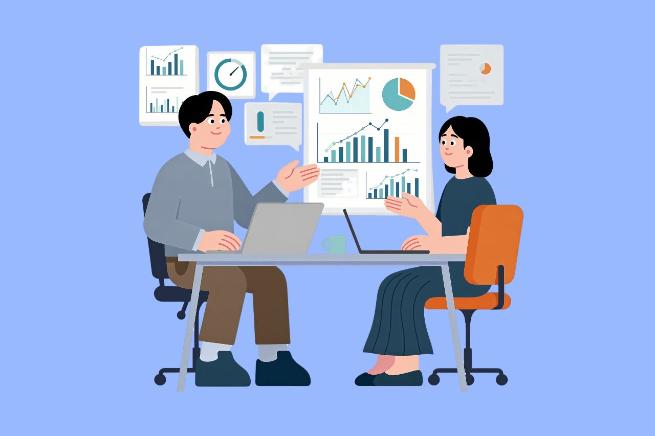 Accessibility statistics discussion with charts and data analysis