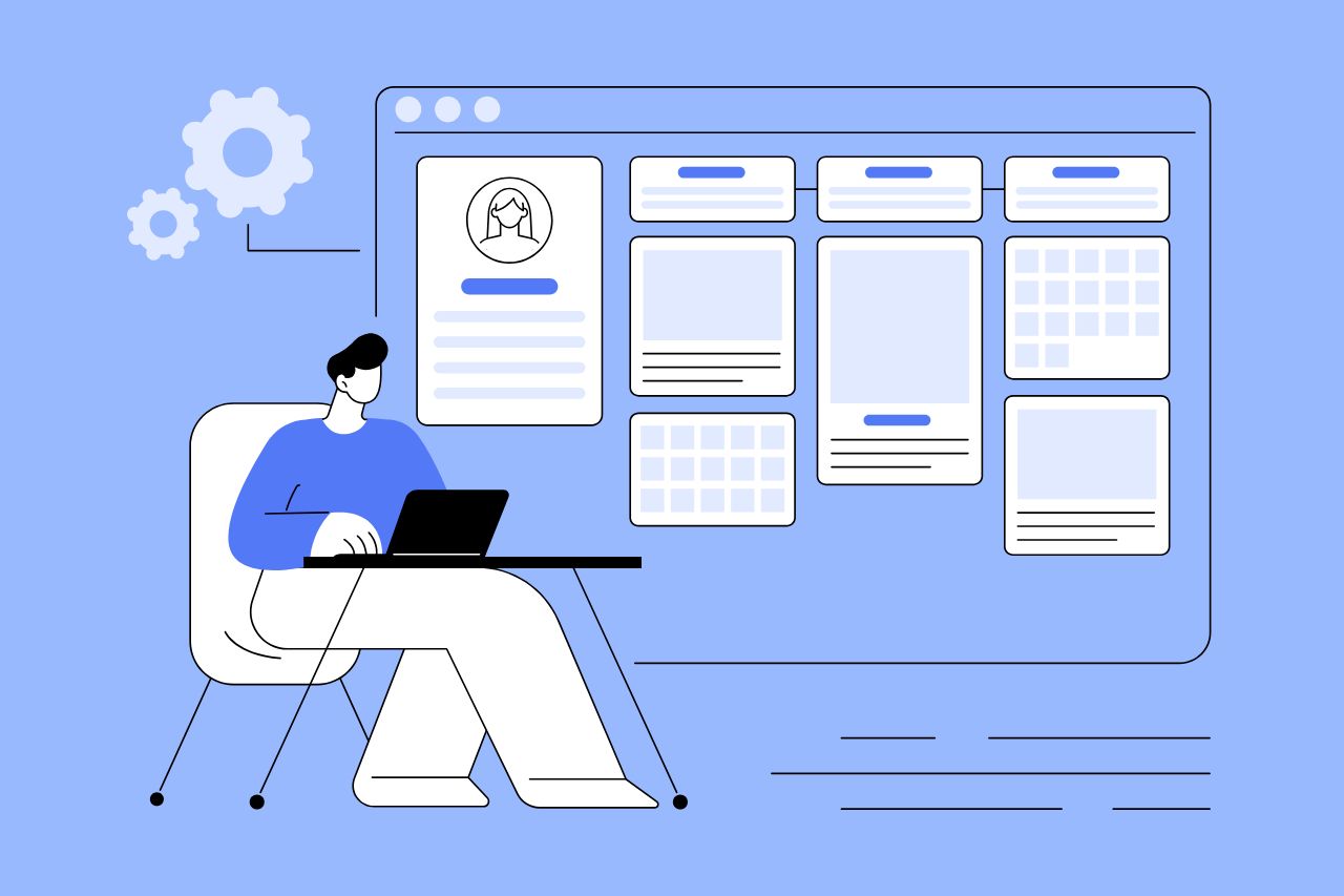 Illustration of website navigation and structure