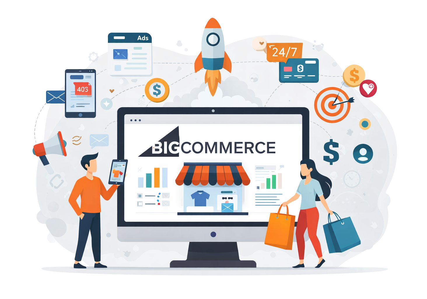 illustarion of an accessible BigCommerce website